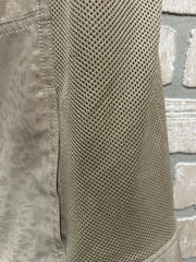 TAN/METALLIC GOLD VEST $109