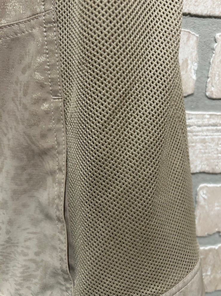 TAN/METALLIC GOLD VEST $109