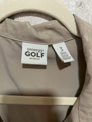 TAN/METALLIC GOLD VEST $109