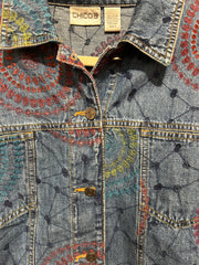 BLUE/COLORFUL DENIM JACKET$149