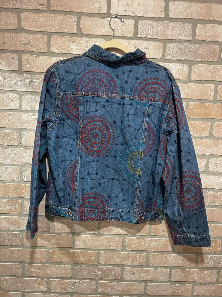 BLUE/COLORFUL DENIM JACKET$149
