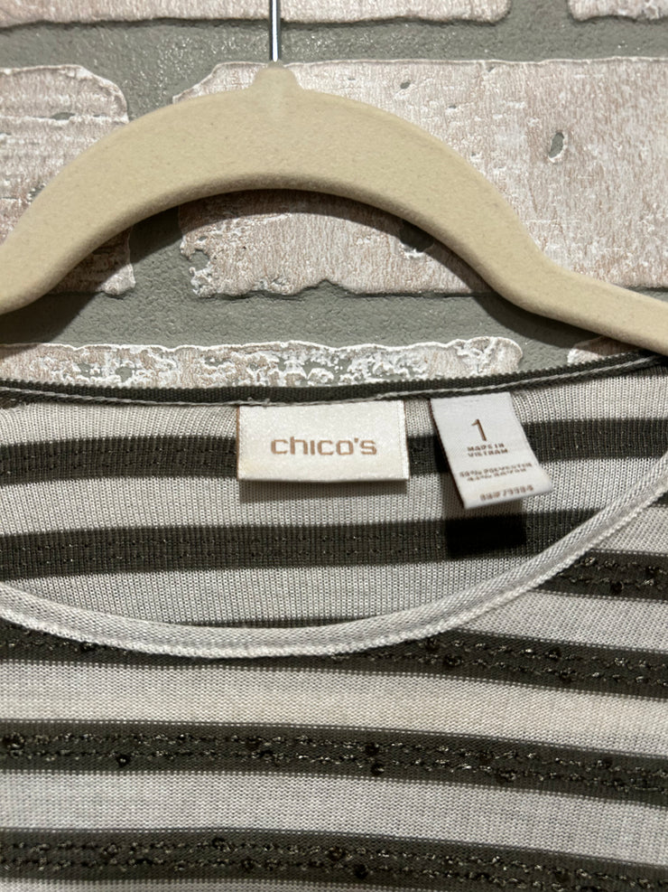 GREEN/IVORY SPARKLY TOP $99