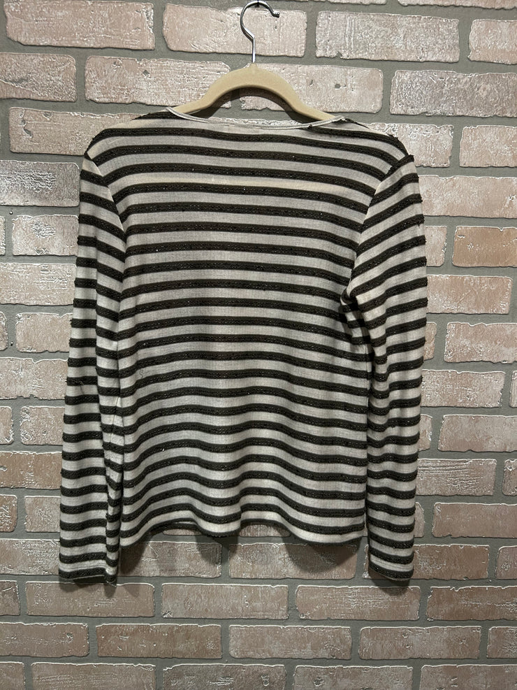 GREEN/IVORY SPARKLY TOP $99