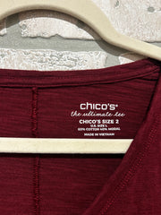 BURGUNDY LONG SLEEVE TOP $89