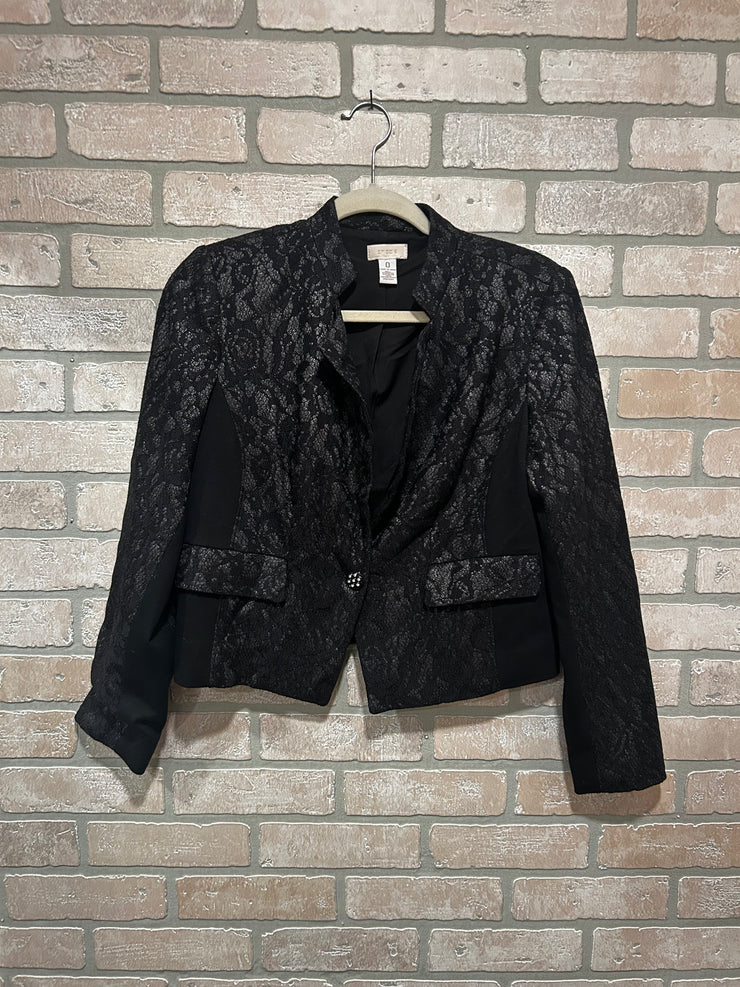 BLACK/GRAY SPARKLY JACKET $129
