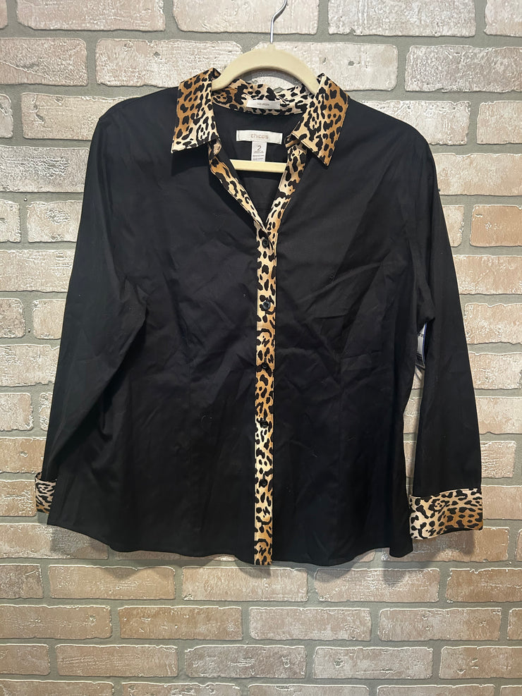 BLACK 100% COTTON BLOUSE $109