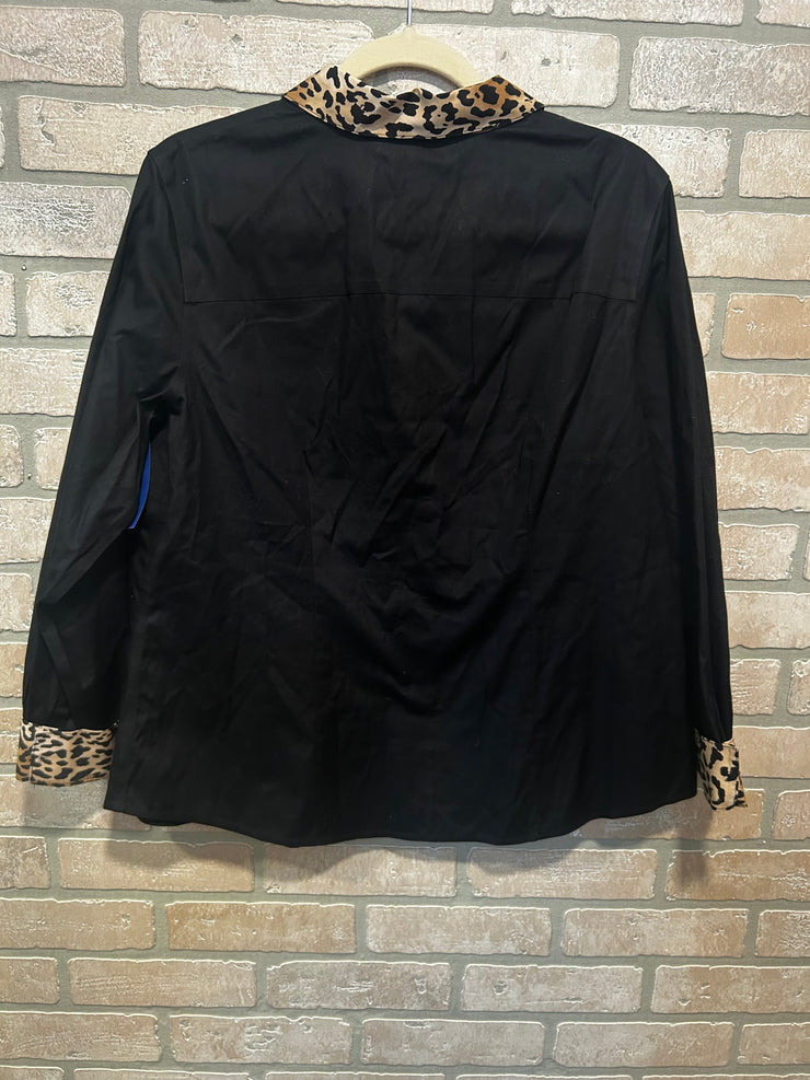 BLACK 100% COTTON BLOUSE $109