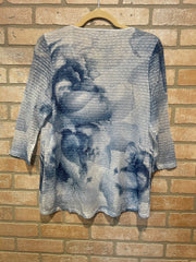 BLUE/WHITE SPARKLY TOP $99