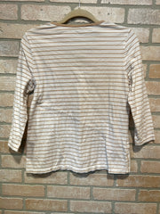 WHITE/TAN STRIPED TOP $89