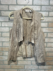 TAN OPEN VEST $109