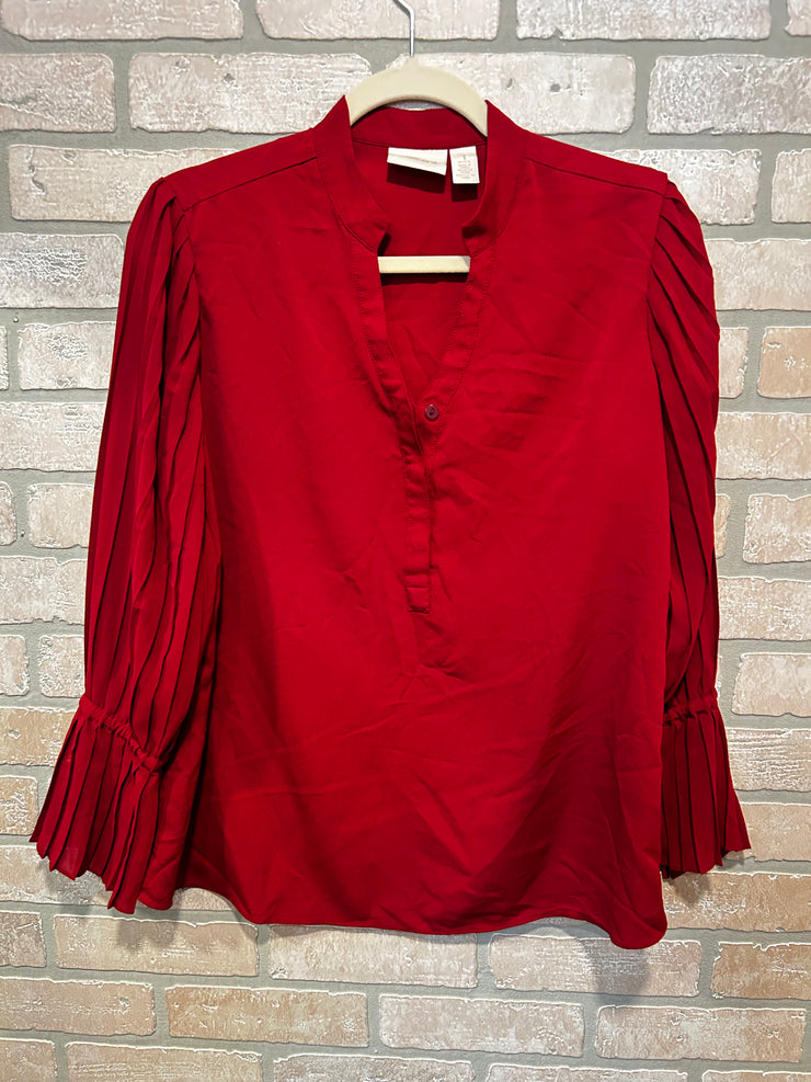 BURGUNDY LONG SLEEVE TOP $109