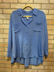 BLUE 100% RAYON SHIRT $99
