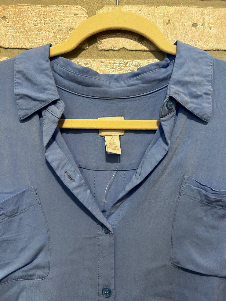 BLUE 100% RAYON SHIRT $99