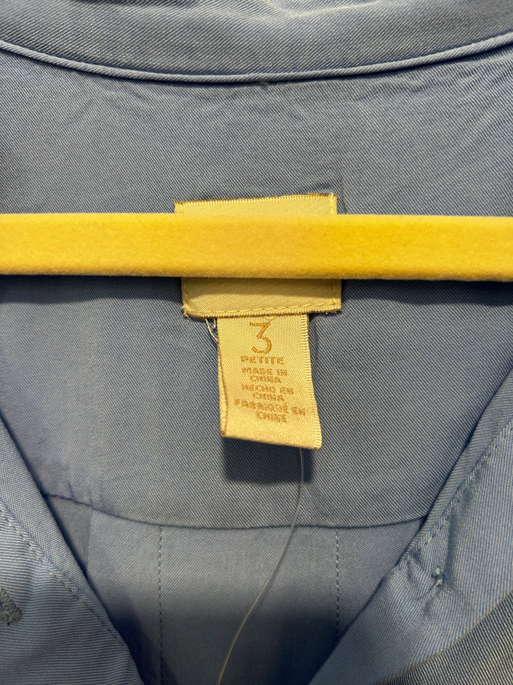 BLUE 100% RAYON SHIRT $99