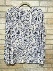 BLUE/WHITE HOODIE $69