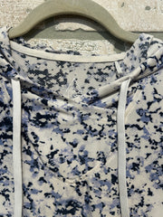 BLUE/WHITE HOODIE $69