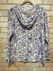 BLUE/WHITE HOODIE $69