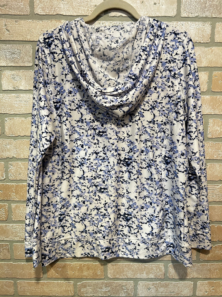 BLUE/WHITE HOODIE $69