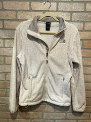 WHITE FLEECE ZIP UP JACKET$100