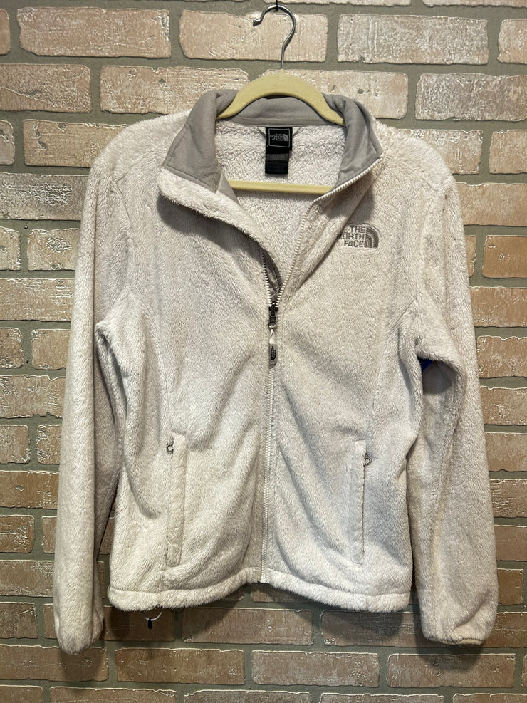 WHITE FLEECE ZIP UP JACKET$100