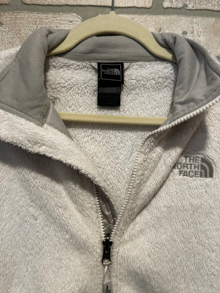 WHITE FLEECE ZIP UP JACKET$100