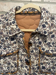 BLUE/TAN/WHITE QUILTED JKT $99