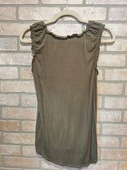 GREEN SLEEVELESS TOP $30