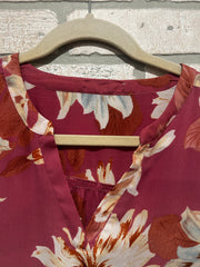 PINK FLORAL TOP $40