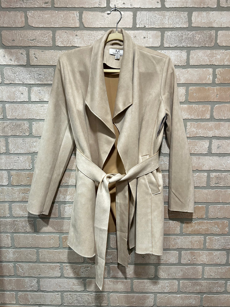 TAN SUEDE OPEN JACKET $289