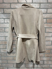 TAN SUEDE OPEN JACKET $289