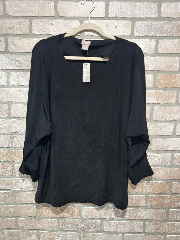 BLACK LONG SLEEVE TOP-NEW $99