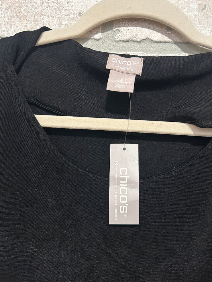 BLACK LONG SLEEVE TOP-NEW $99