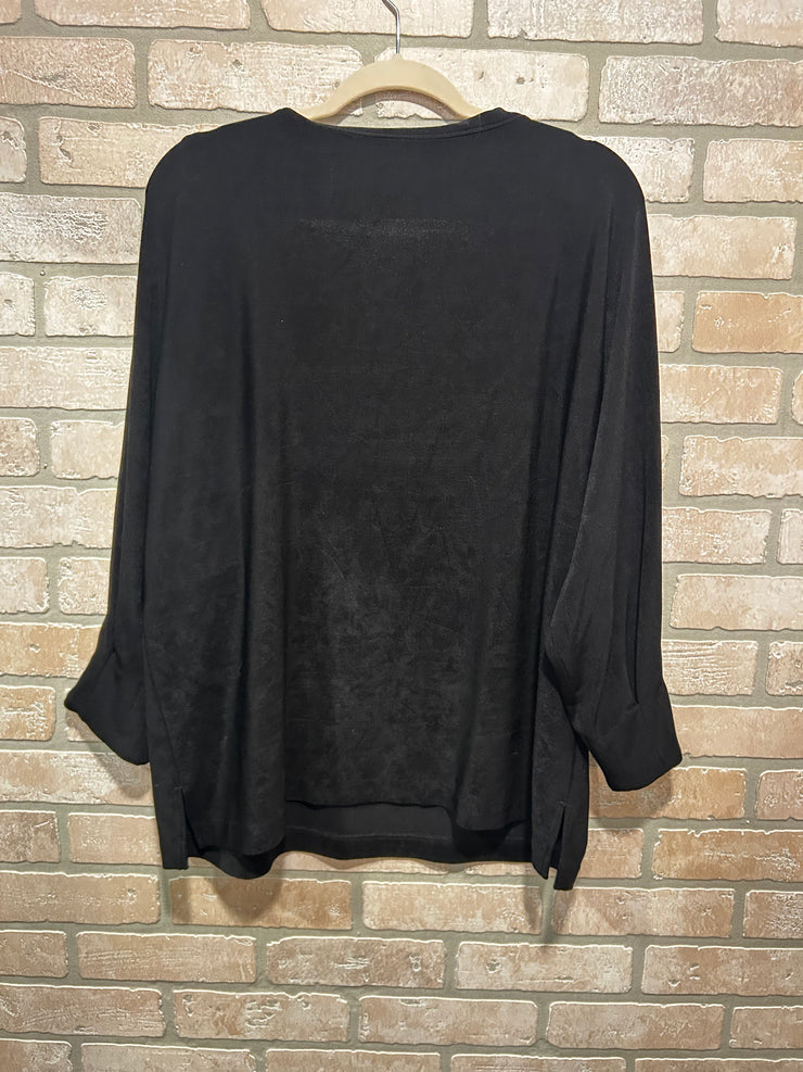 BLACK LONG SLEEVE TOP-NEW $99