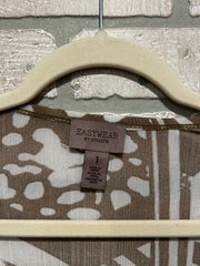 WHITE/TAN OPEN CARDIGAN $99