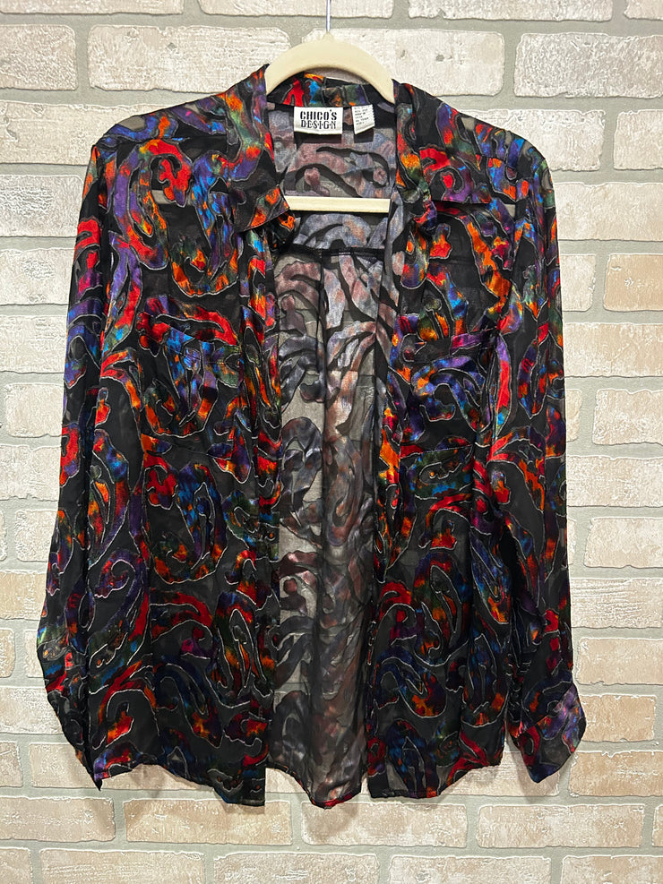 BLACK/COLORFUL SHIRT $79