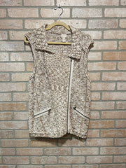 IVORY/TAN SWEATER VEST $129