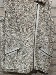IVORY/TAN SWEATER VEST $129