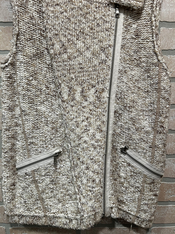 IVORY/TAN SWEATER VEST $129