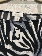 BLACK/BLUE ZEBRA TUNIC $89