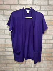 PURPLE OPEN CARDIGAN $99