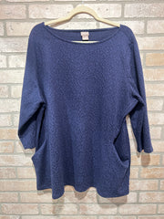 NAVY LONG SLEEVE TUNIC $109