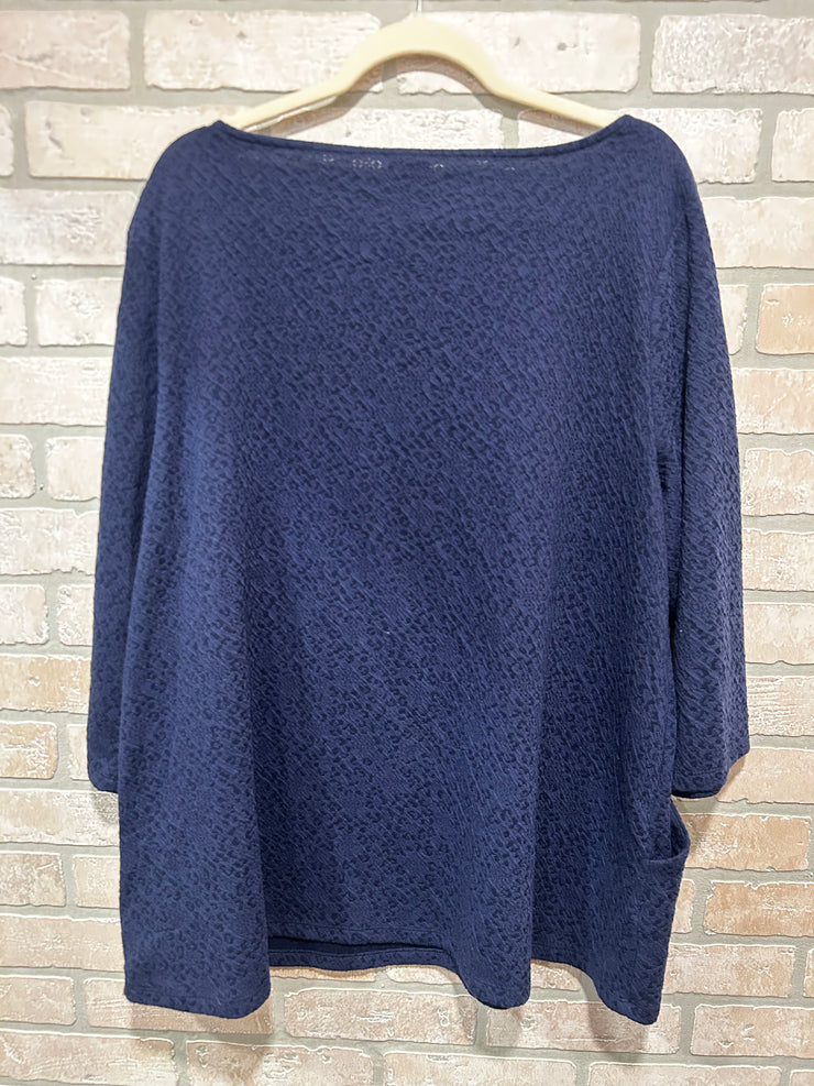 NAVY LONG SLEEVE TUNIC $109