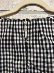 BLACK/WHITE CHECKED TOP $98