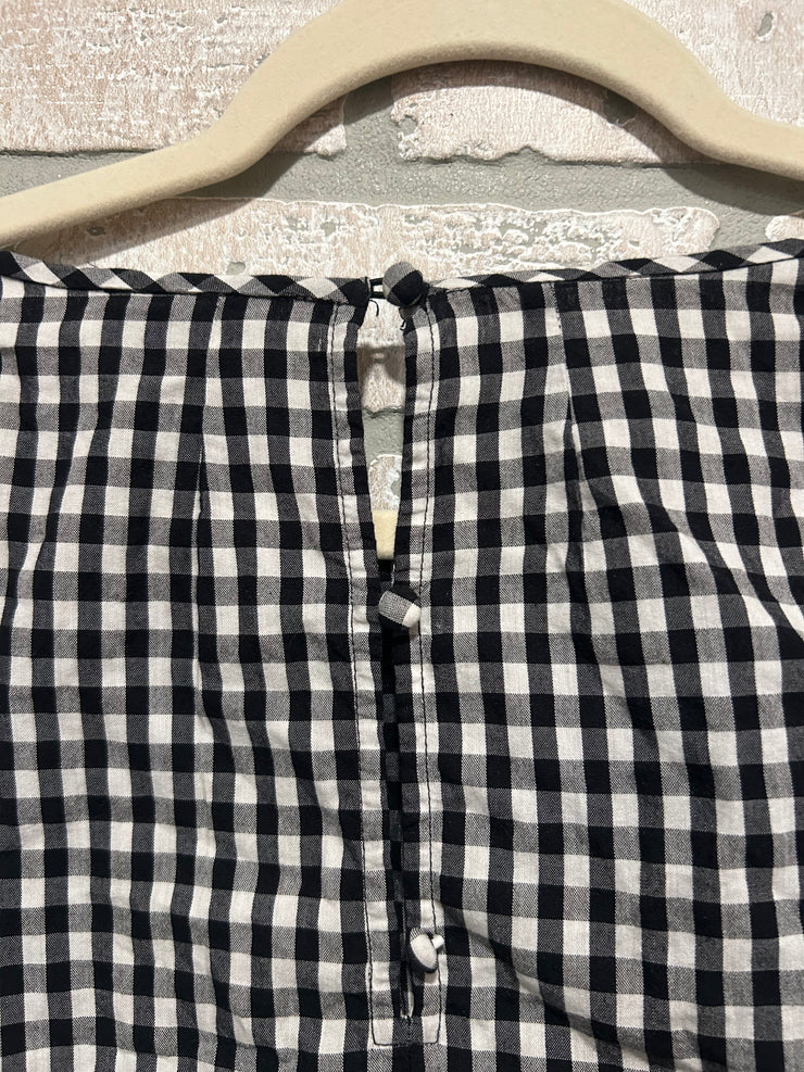BLACK/WHITE CHECKED TOP $98