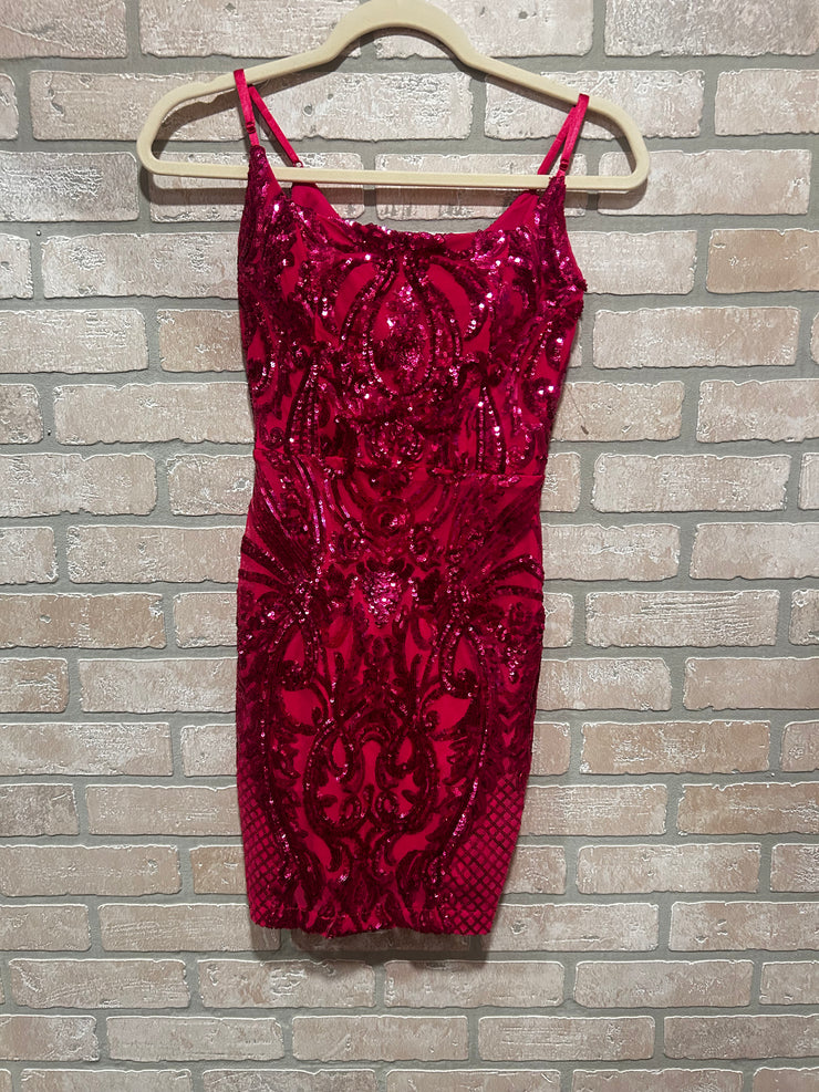 PINK SPARKLY SHORT DRESS (NEW)