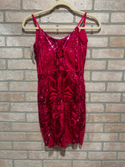 PINK SPARKLY SHORT DRESS (NEW)