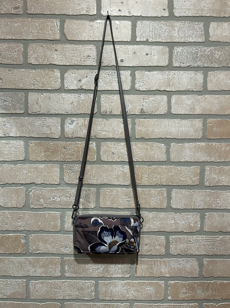 GRAY/FLORAL CROSSBODY-NEW $75