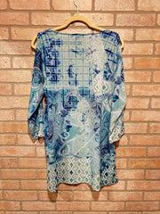 BLUE/GREEN TUNIC $99