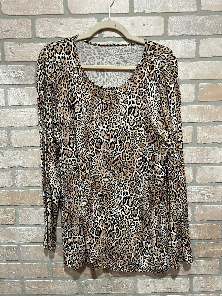 LEOPARD LONG SLEEVE TOP $99