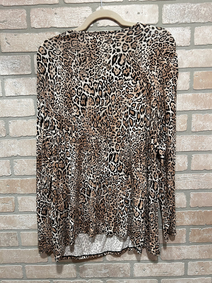 LEOPARD LONG SLEEVE TOP $99